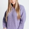 Piper & Scoot The Baird Detailed Sleeve Sweater In Lavender