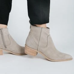 Piper & Scoot Dolce Vita: Able Booties In Concrete Suede Shoes