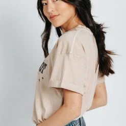 Piper & Scoot: Sun Graphic Tee In Sand