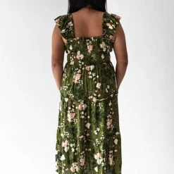 Piper & Scoot The Watson Floral Dress In Green Dresses