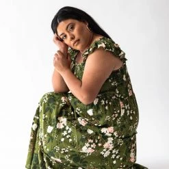 Piper & Scoot The Watson Floral Dress In Green Dresses