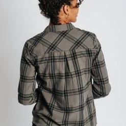 Piper & Scoot Tops The Westbrook Button Up Blouse In Slate Green