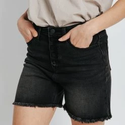 Piper & Scoot Denim: The High Rise Shorts In Grey