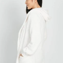 Piper & Scoot Tops The Robbie Fluffy Cardigan In Off White