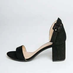 Piper & Scoot Chinese Laundry: Jody Block Suede Heel In Black Shoes