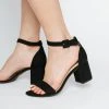 Piper & Scoot Chinese Laundry: Jody Block Suede Heel In Black Shoes