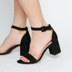 Piper & Scoot Chinese Laundry: Jody Block Suede Heel In Black Shoes