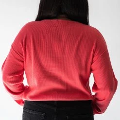 Piper & Scoot Tops The Anya Boat Neck Sweater In Lipstick