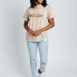 Piper & Scoot: Sun Graphic Tee In Sand