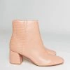 Piper & Scoot Shoes Chinese Laundry: Davinna Reptile Boot In Rose