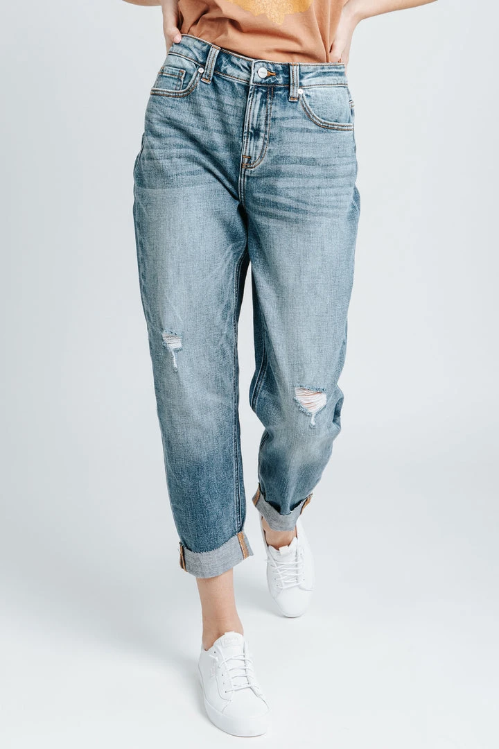 Piper & Scoot Bottoms + Jumpsuits Denim: The High Rise Boyfriend Jean In Medium Blue