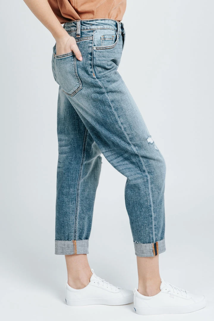 Piper & Scoot Bottoms + Jumpsuits Denim: The High Rise Boyfriend Jean In Medium Blue