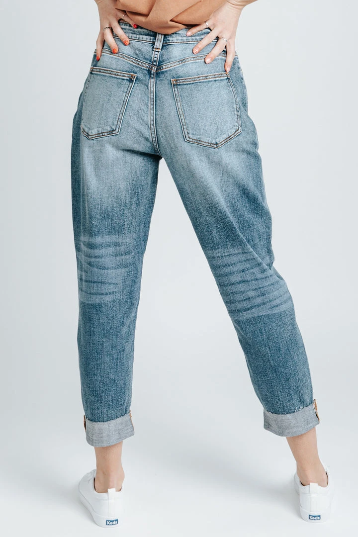 Piper & Scoot Bottoms + Jumpsuits Denim: The High Rise Boyfriend Jean In Medium Blue