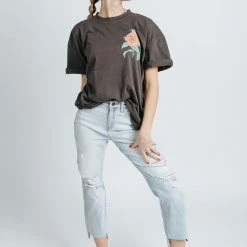 Piper & Scoot Denim: The High Rise Crop Straight Jean In Light Blue Bottoms + Jumpsuits