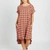 Piper & Scoot The Devonshire Plaid Fringe Dress In Autumn Dresses