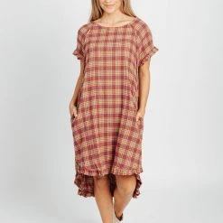 Piper & Scoot The Devonshire Plaid Fringe Dress In Autumn Dresses