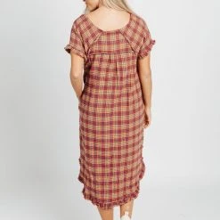 Piper & Scoot The Devonshire Plaid Fringe Dress In Autumn Dresses