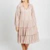 Dresses Piper & Scoot: The Christine Tiered Dress In Mauve