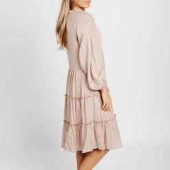 Dresses Piper & Scoot: The Christine Tiered Dress In Mauve