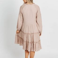 Dresses Piper & Scoot: The Christine Tiered Dress In Mauve