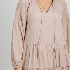 Dresses Piper & Scoot: The Christine Tiered Dress In Mauve