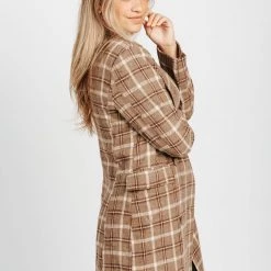 Piper & Scoot The Kat Jacket In Chestnut Plaid