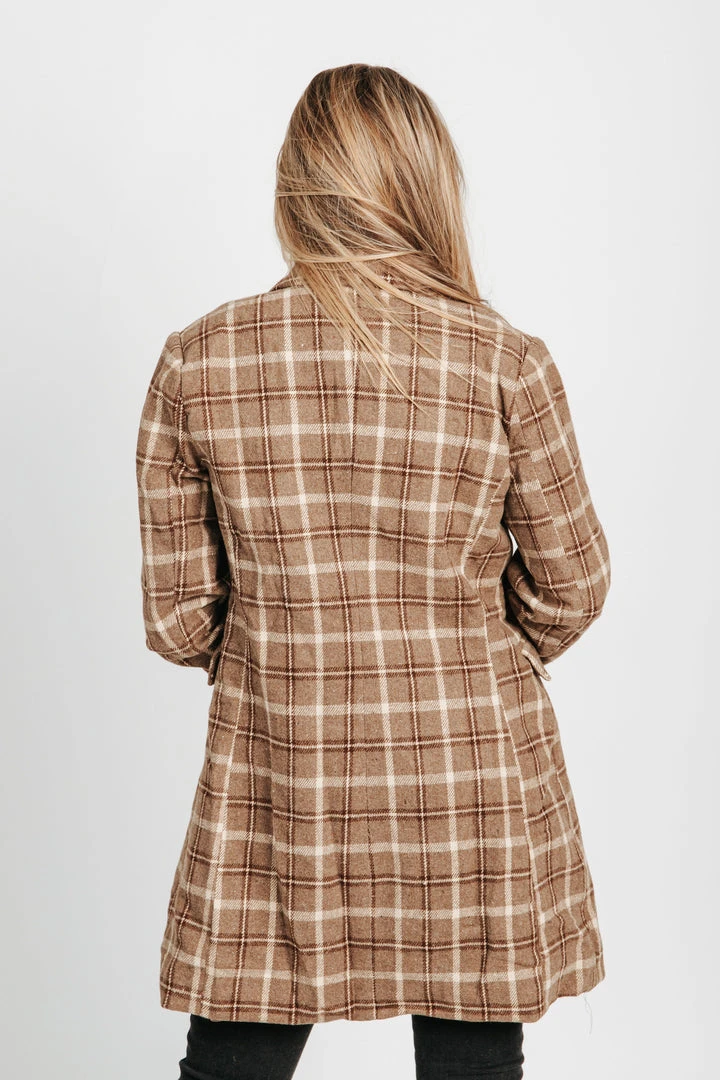 Piper & Scoot The Kat Jacket In Chestnut Plaid