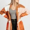 Piper & Scoot The Elijah Color Block Cardigan In Camel