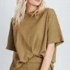 Piper & Scoot The Niall Oversized Tee In Moss