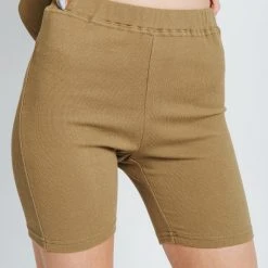 Piper & Scoot Bottoms + Jumpsuits The Horan Biker Short In Moss