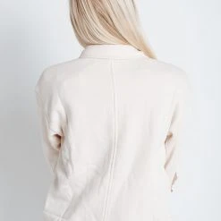 Piper & Scoot Tops The Naylor Pocket Detail Jacket In Cream