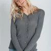 Piper & Scoot Tops The Adrienne Thin Cardigan In Grey