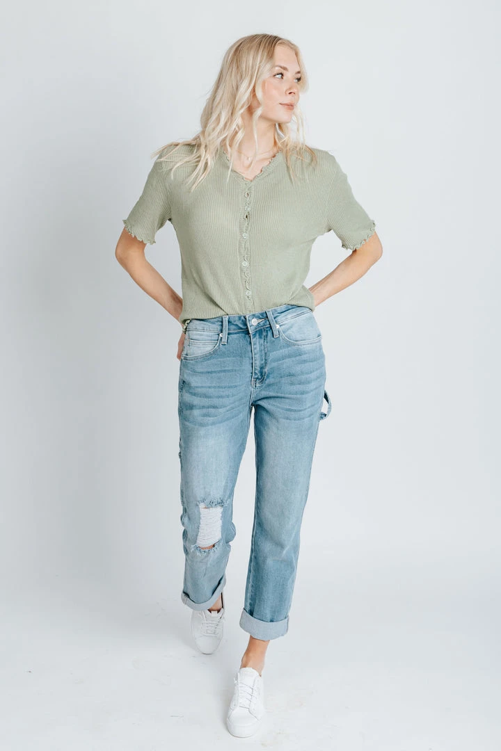 Piper & Scoot The Boren Knit Cardigan In Sage