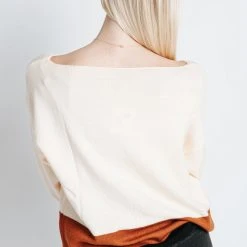 Piper & Scoot The Palomino Color Block Sweater In Camel