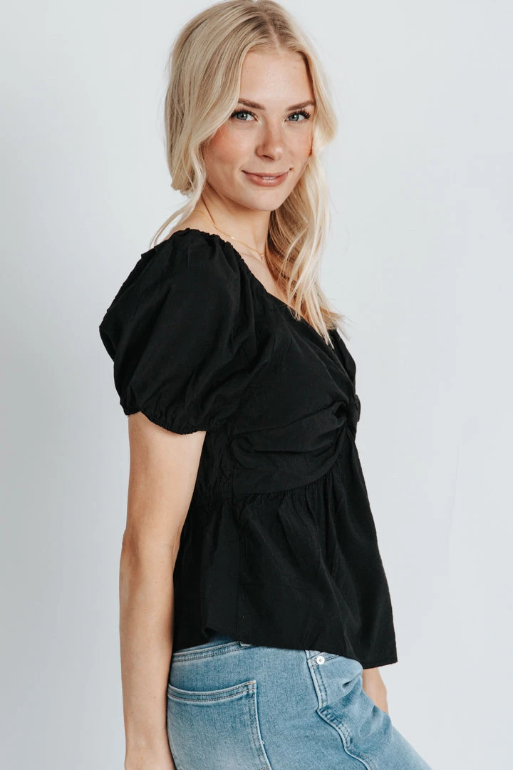 Piper & Scoot The Findlay Sweetheart Blouse In Black