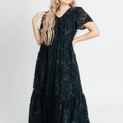 P+S Exclusives Piper & Scoot: The Theater Detail Maxi Dress In Navy