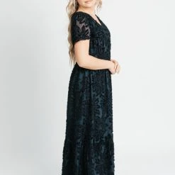 P+S Exclusives Piper & Scoot: The Theater Detail Maxi Dress In Navy