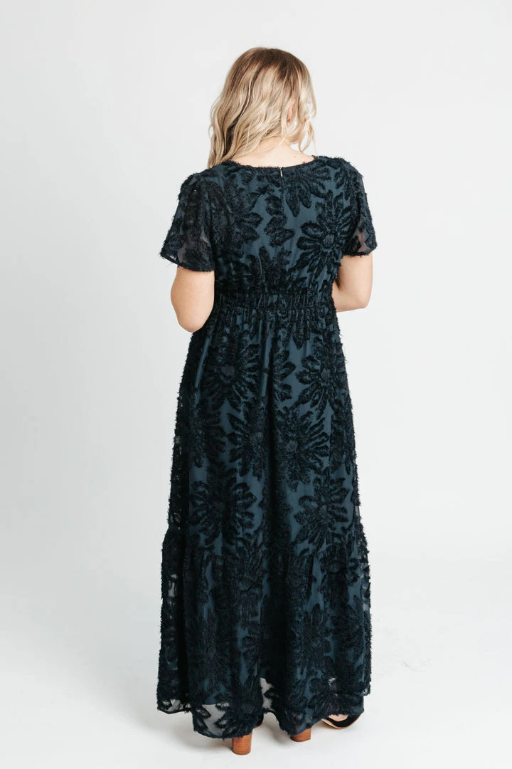 P+S Exclusives Piper & Scoot: The Theater Detail Maxi Dress In Navy