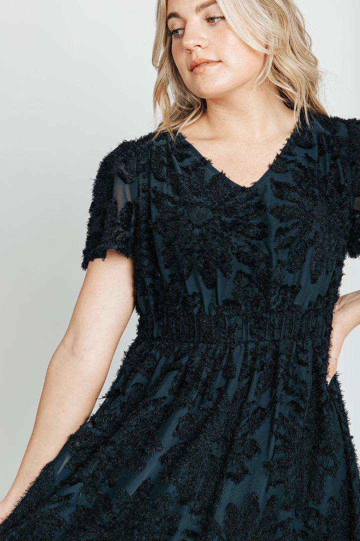 P+S Exclusives Piper & Scoot: The Theater Detail Maxi Dress In Navy