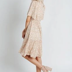 Piper & Scoot The Athena Floral Dress In Tangerine