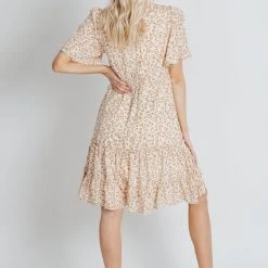 Piper & Scoot The Athena Floral Dress In Tangerine