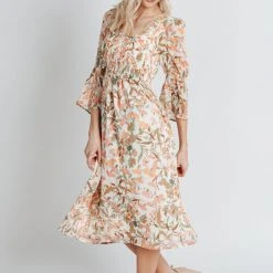 Piper & Scoot Dresses The Schifano Wildflower Dress In Pink