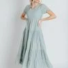 Piper & Scoot The Tayley Tiered Maxi Dress In Cloud Blue