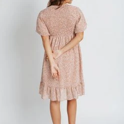 Piper & Scoot The Frances Floral Dress In Rose Dresses