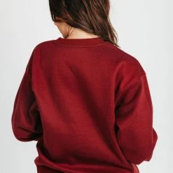 Piper & Scoot The Ski Club Pullover In Burgundy Tops