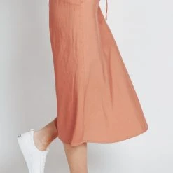 Piper & Scoot The Kassie Drawstring Skirt In Ginger Bottoms + Jumpsuits