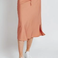 Piper & Scoot The Kassie Drawstring Skirt In Ginger Bottoms + Jumpsuits