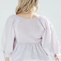 Piper & Scoot The Player Sweetheart Blouse In Lavender