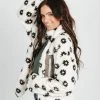 Piper & Scoot The Klein Daisy Fuzzy Jacket In White Tops