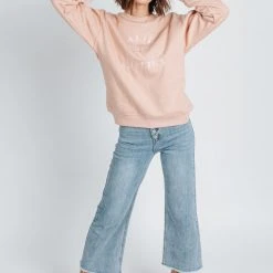 Piper & Scoot The Malibu Athletics Pullover In Blush Tops